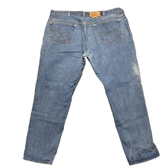 Levi's Strauss Signature Cropped Jeans Men Size 46x32 Blue Denim - Picture 2 of 11